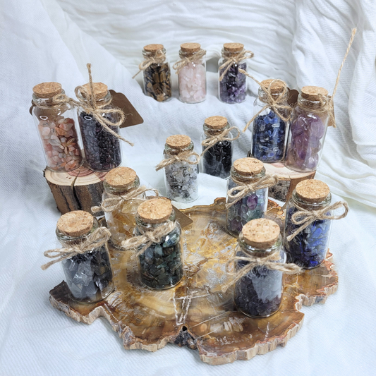 Various Chip Stones in Bottles