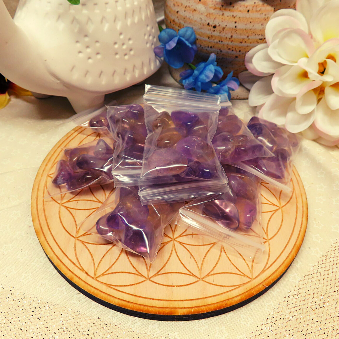 Ametrine Chip Stones in multiple bags