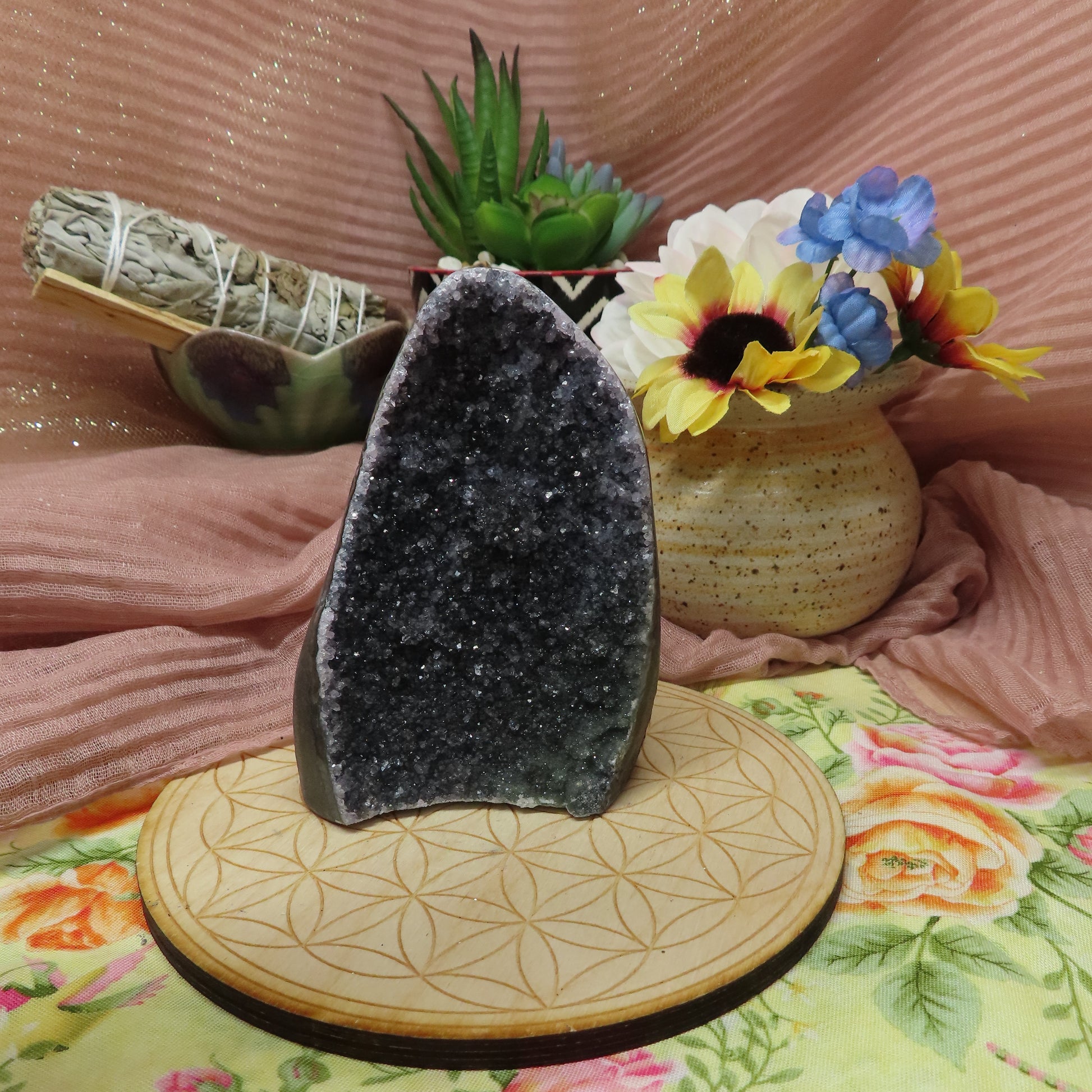 Black Amethyst Desktop Cluster