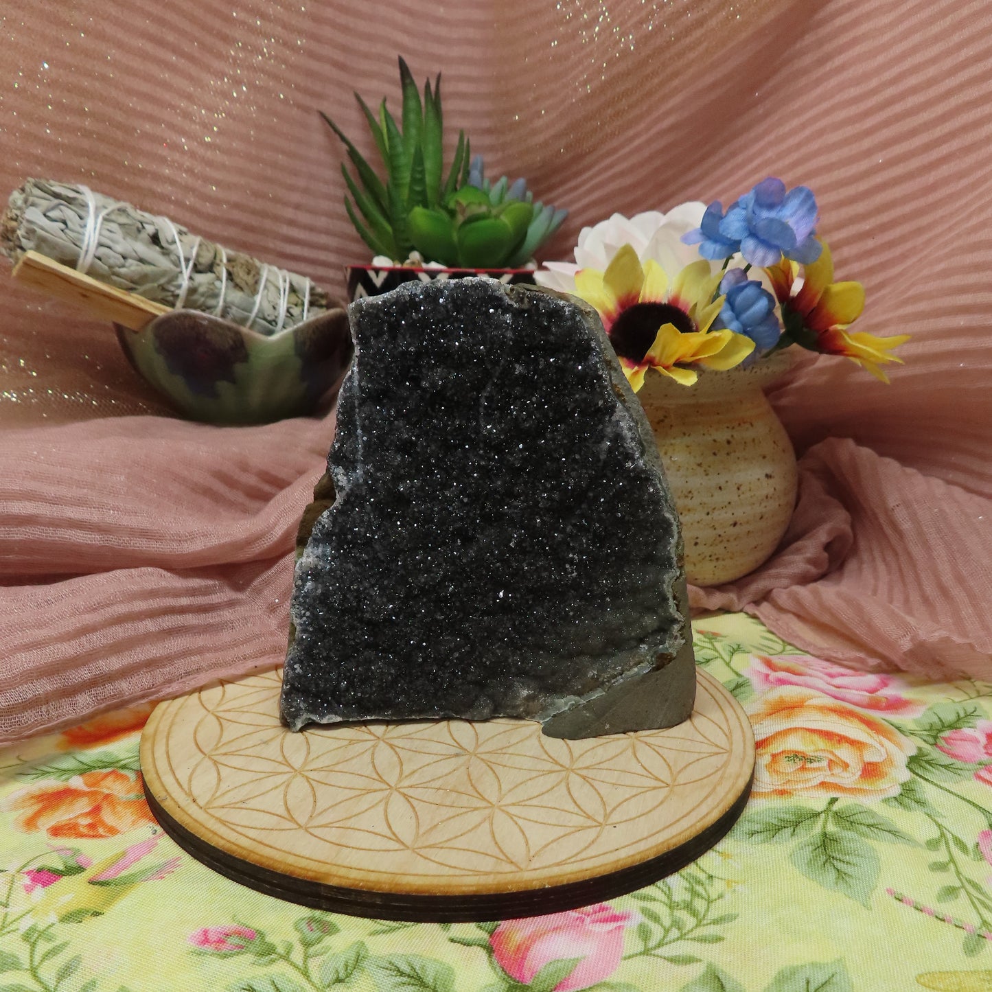 Black Amethyst Desktop Cluster