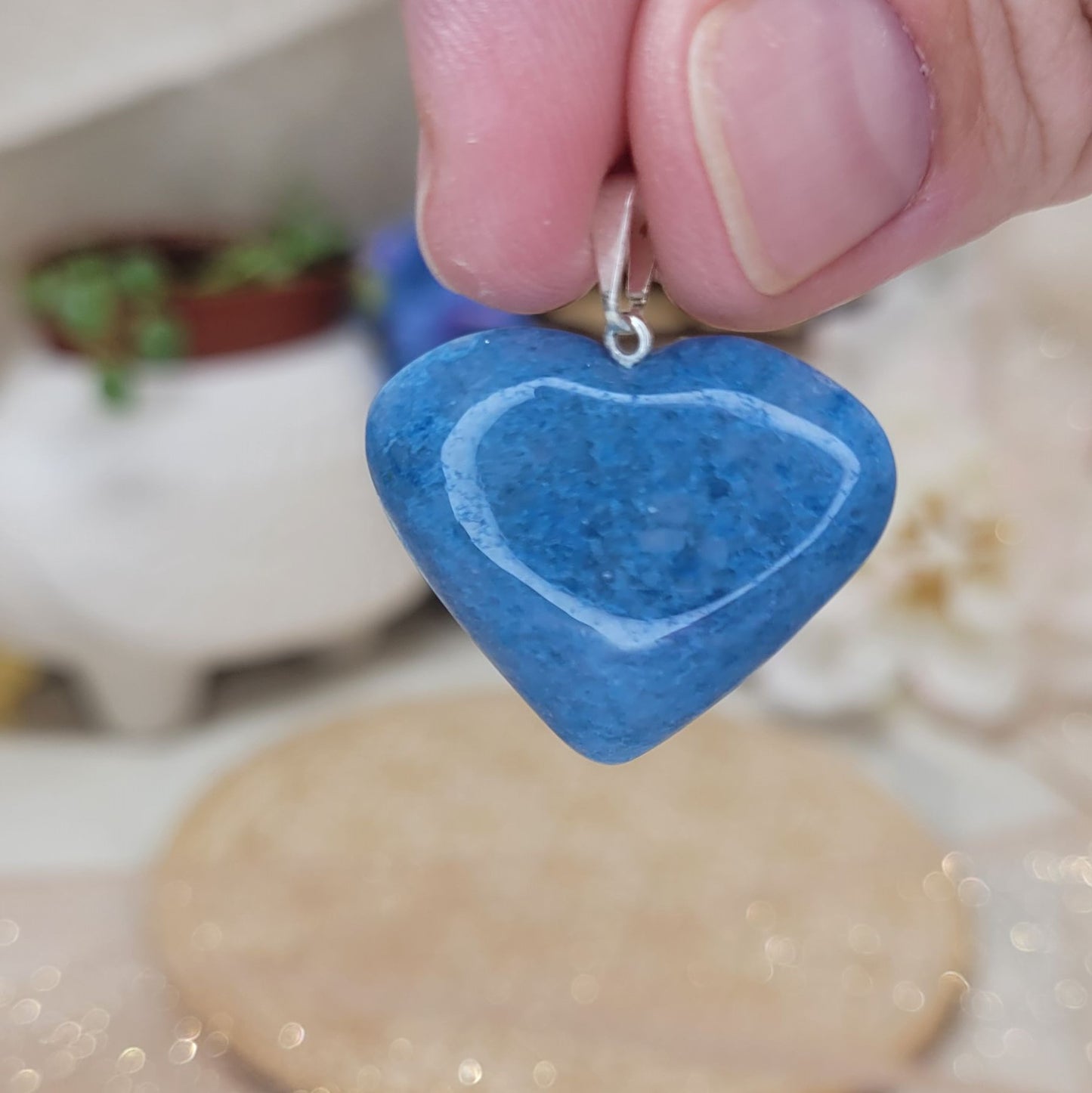 Blue Adventurine Heart Pendant