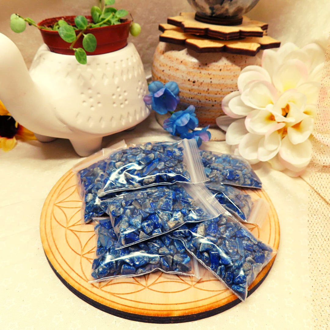 Lapis Lazuli Chip Stones in Multiple Bags