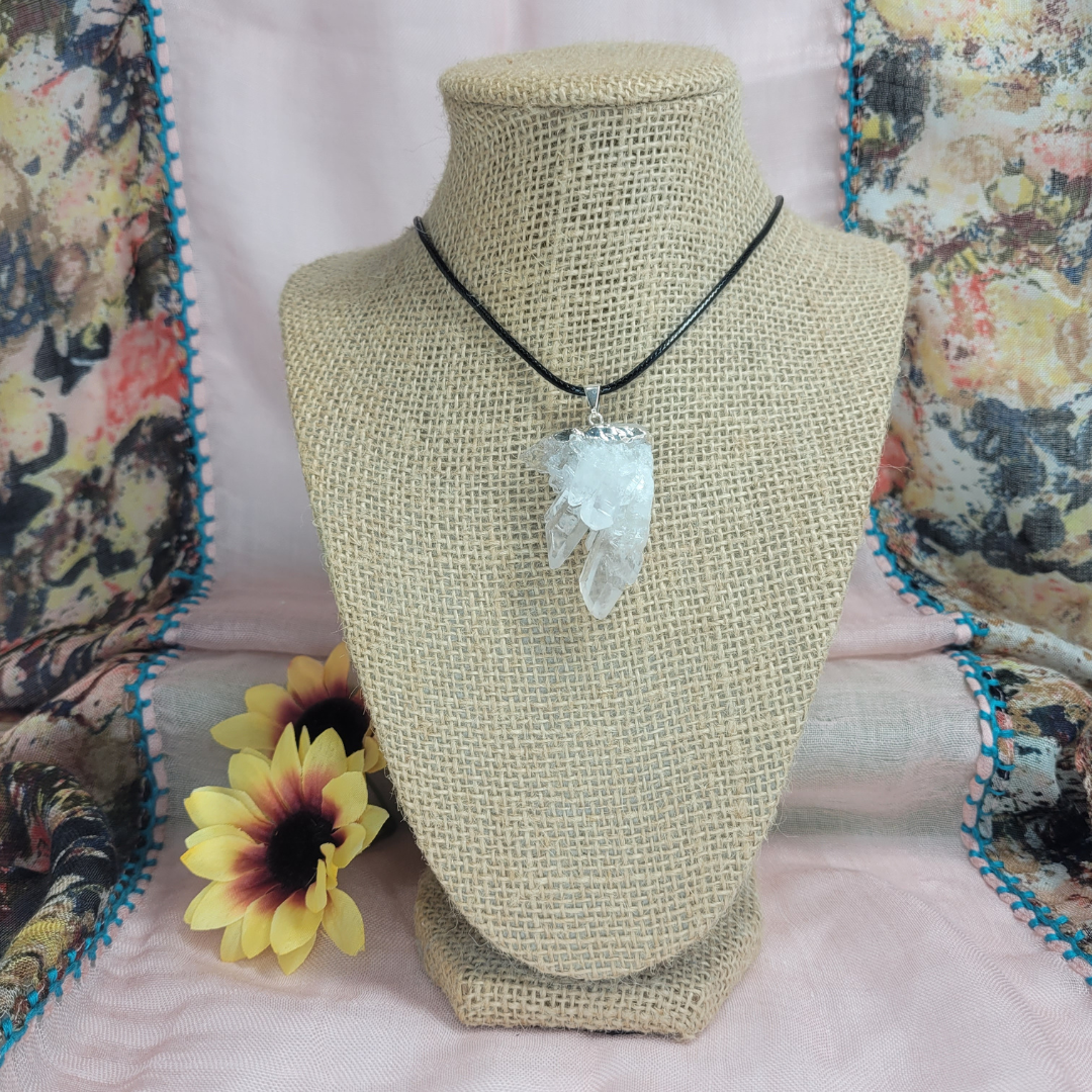 Clear Quartz Cluster Pendant