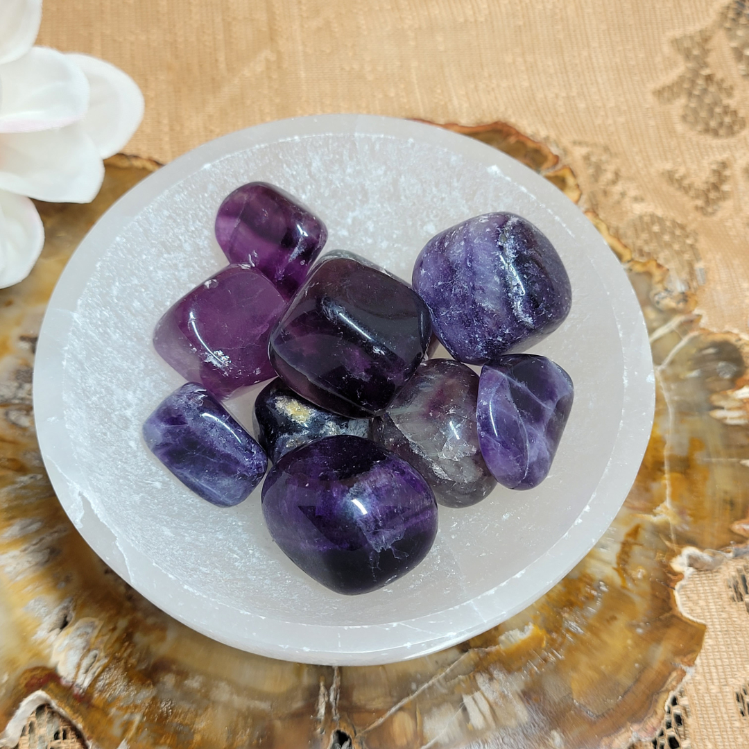 Purple Fluorite Tumbles