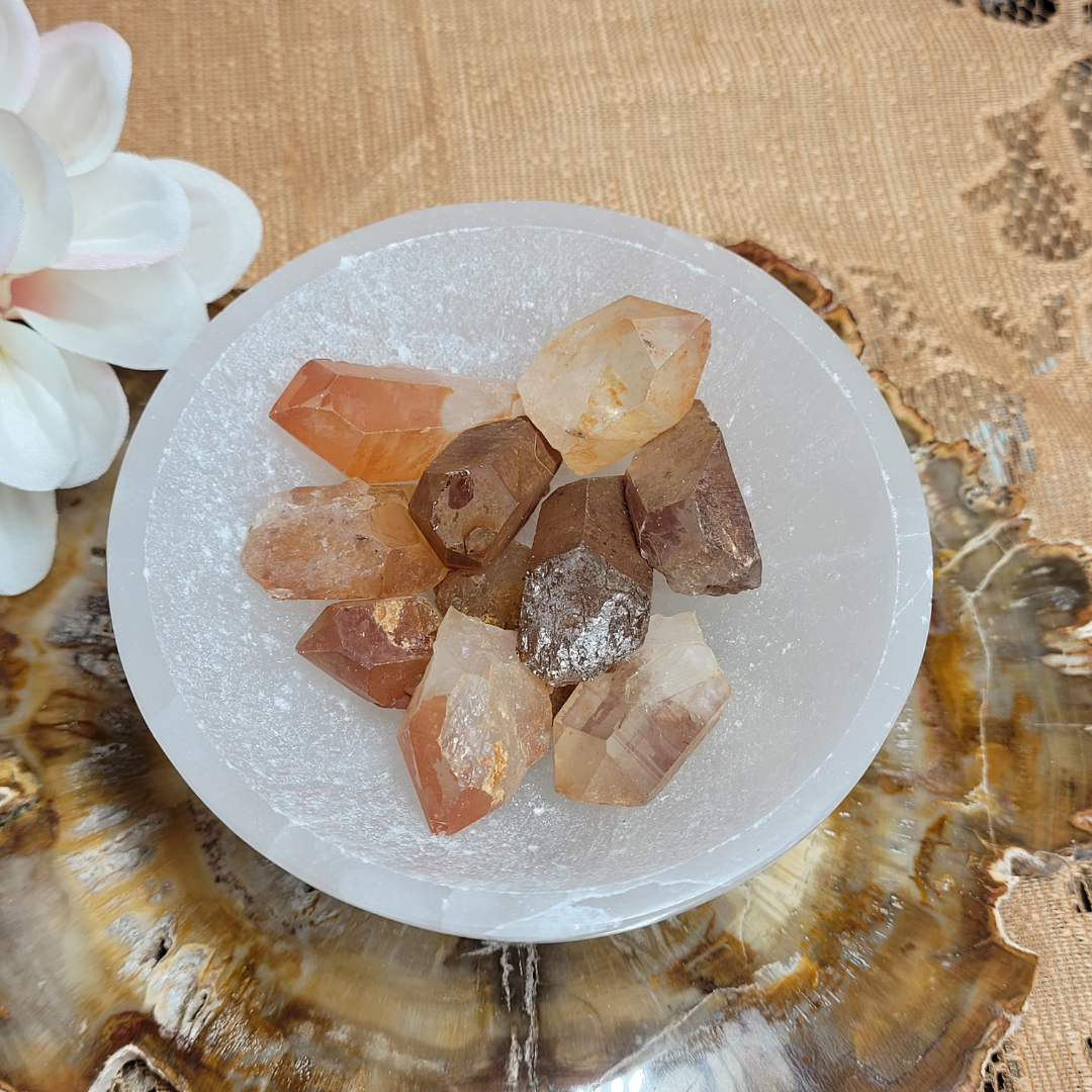 Tangerine Quartz Points