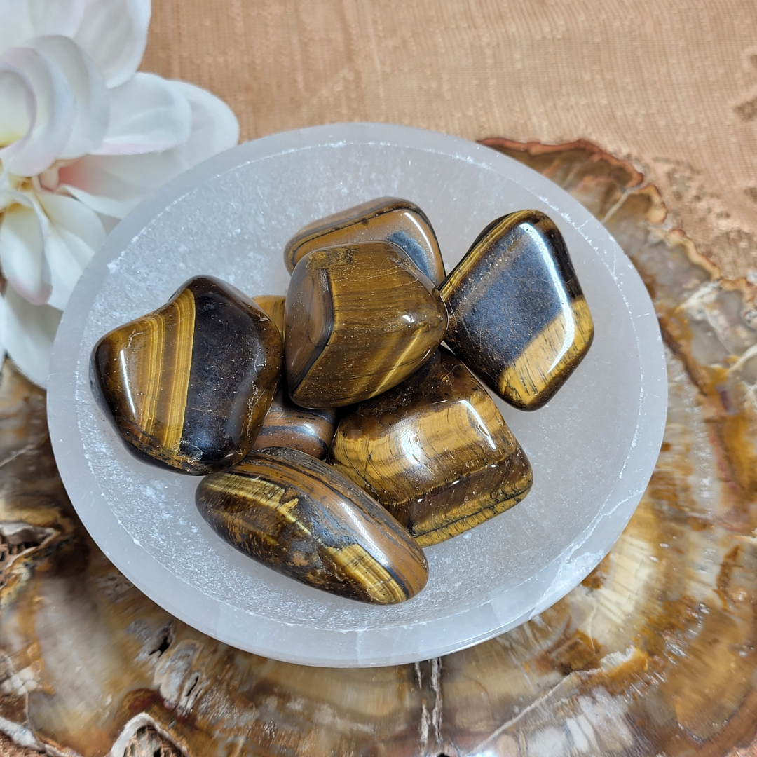 Tigers Eye Yellow Tumbled Stone