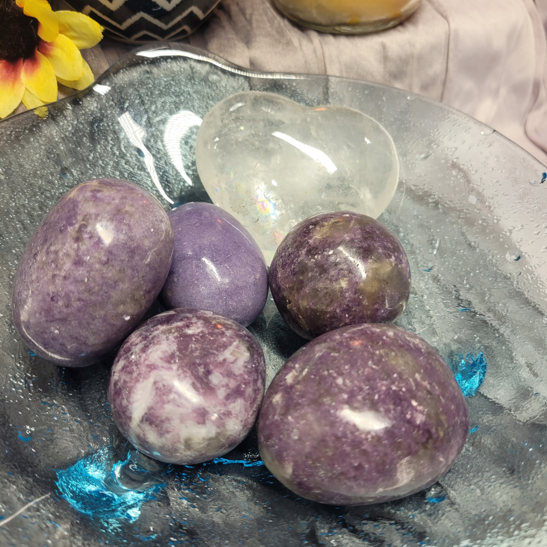 Lepidolite Palm Stones