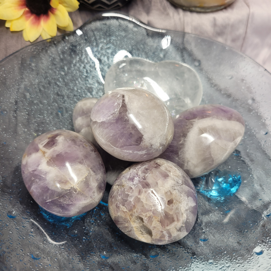 Large Amethyst Palm Stones