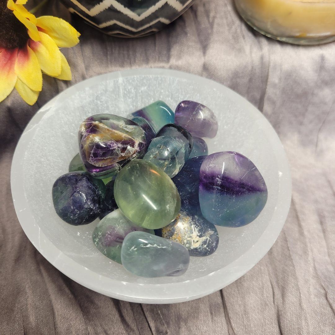 Rainbow Flourite Tumbles