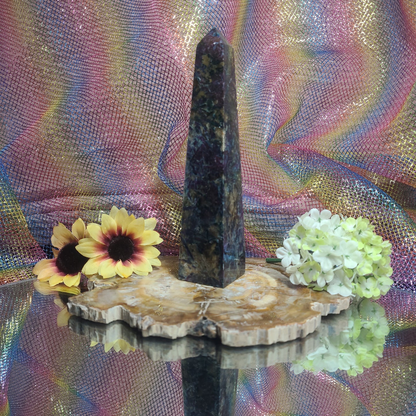 Ruby Fuschite Obelisk