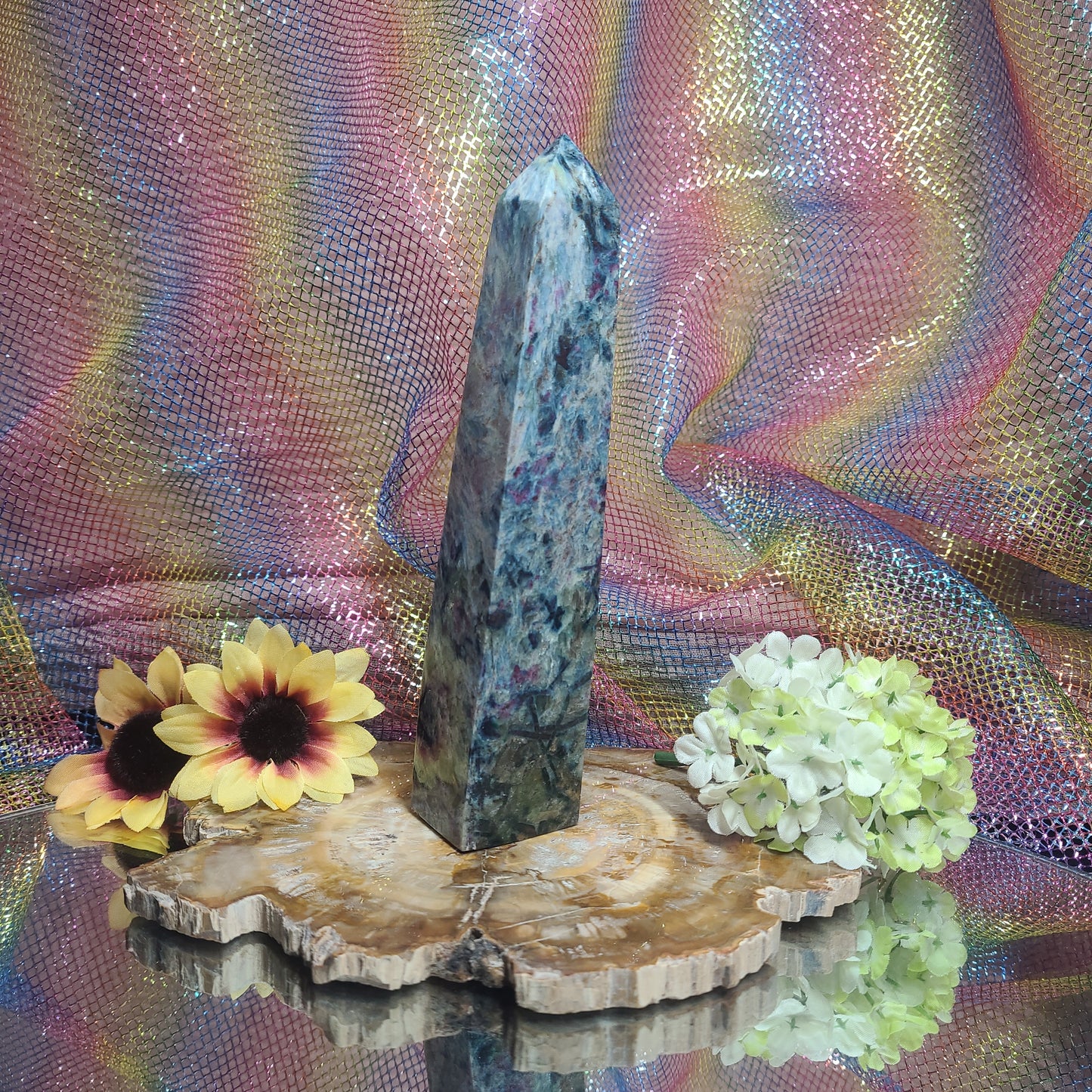 Ruby Fuschite Obelisk