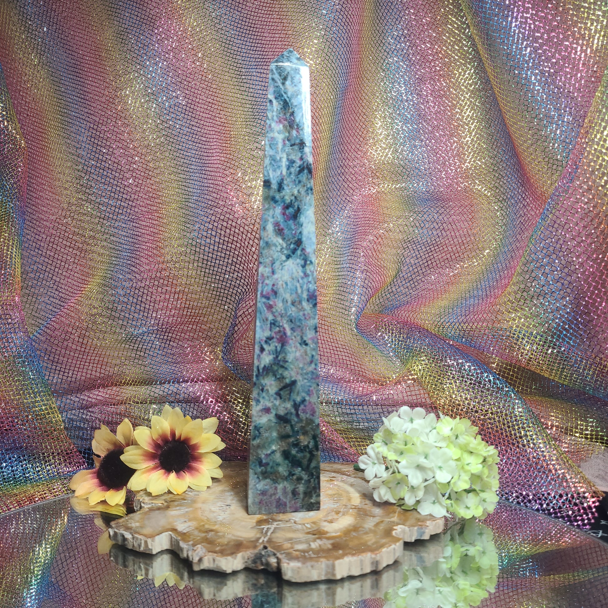 Ruby Fuschite Obelisk