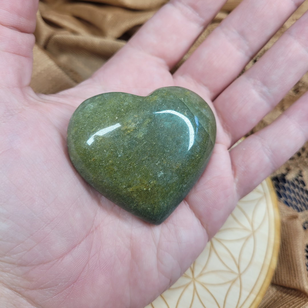 Dark Green Aventurine Heart