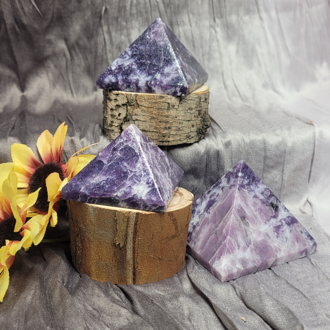 Lepidolite Pyramids