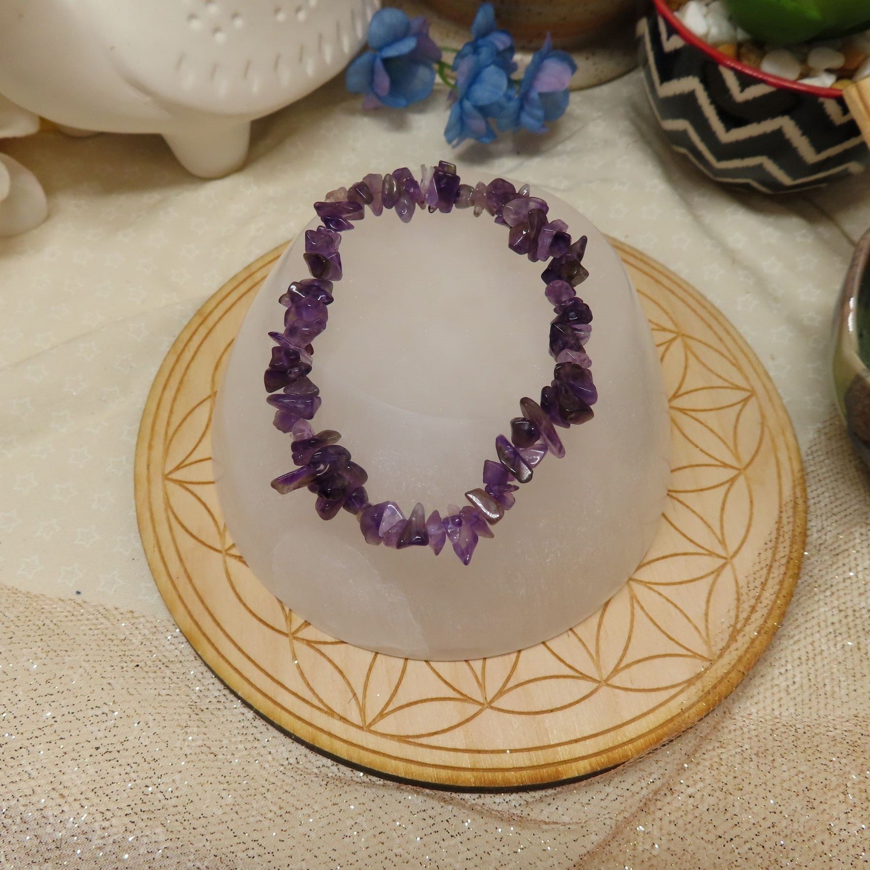 Amethyst Chip Bracelet