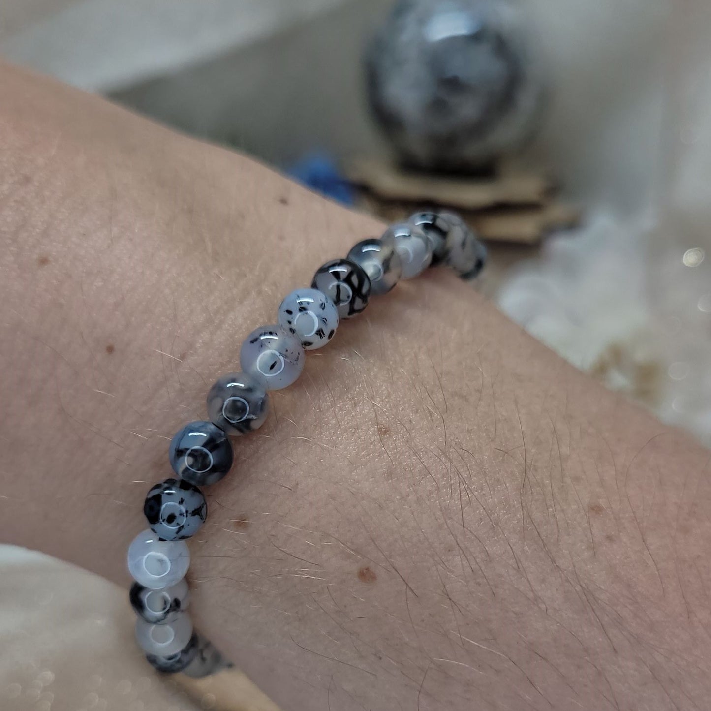 6MM Tourmaline And Quartz Bracelet