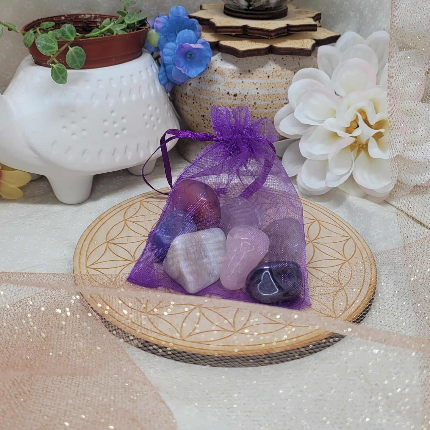 7 Crystal Chakra Set in Bag