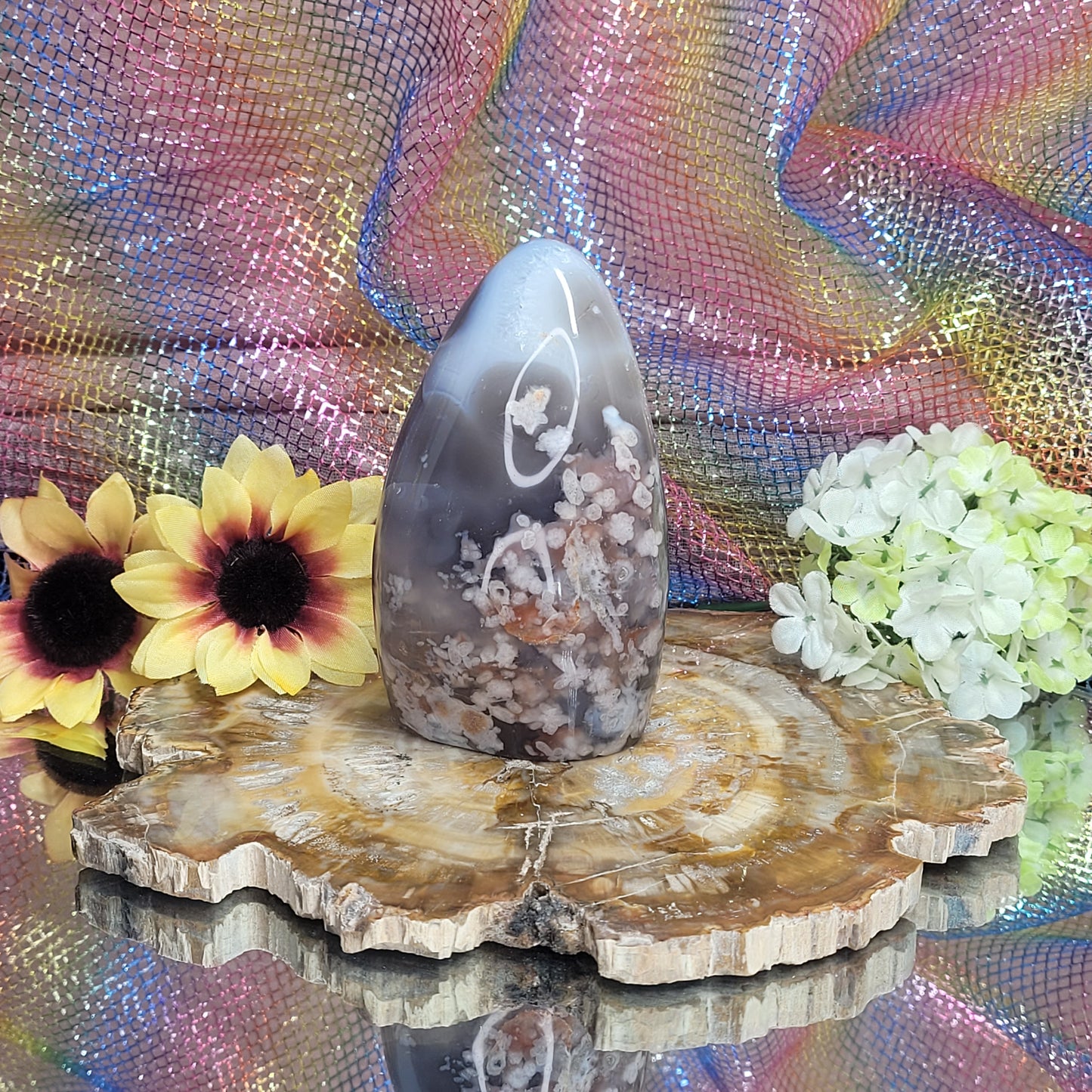 Flower Agate Free Form