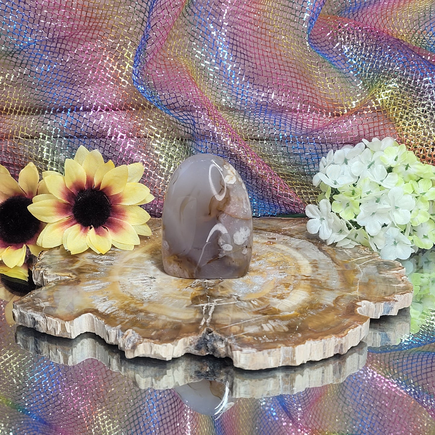 Flower Agate Free Form