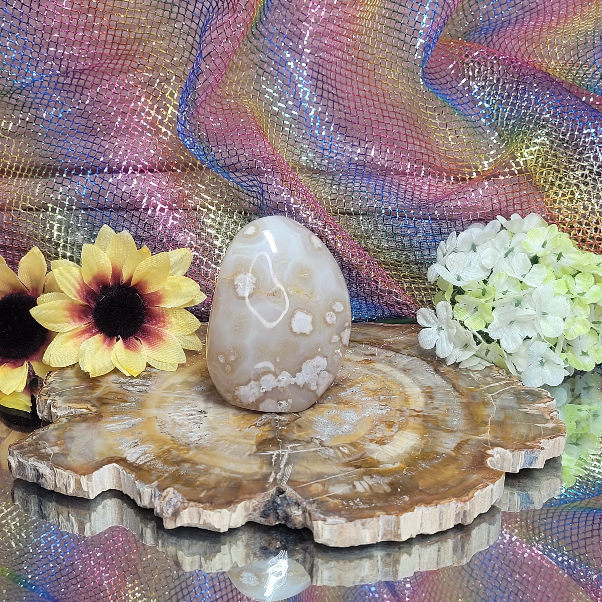 Flower Agate Free Form