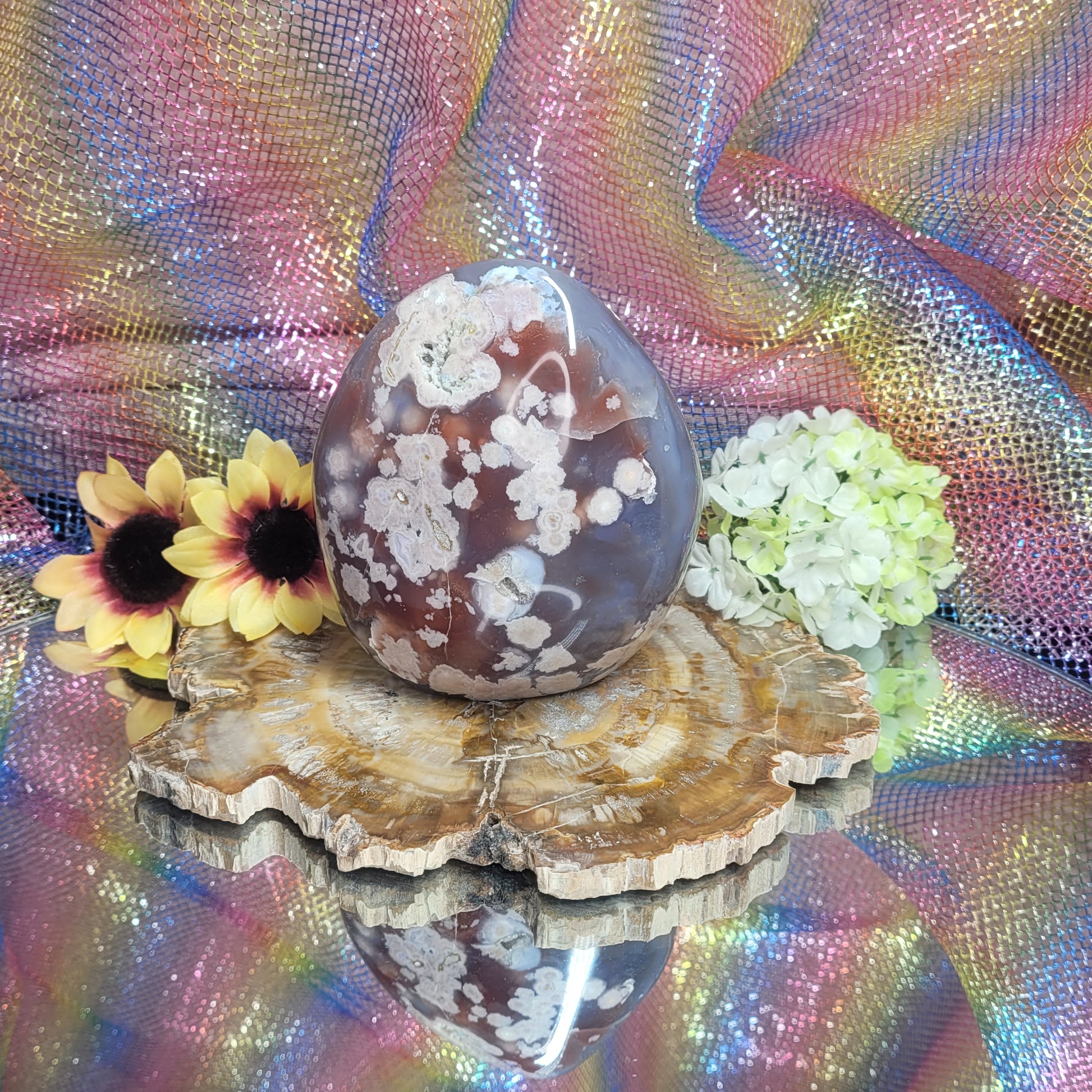 Flower Agate Free Form