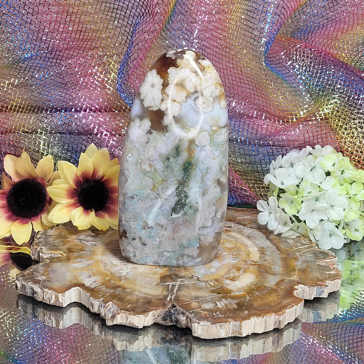 Flower Agate Free Form