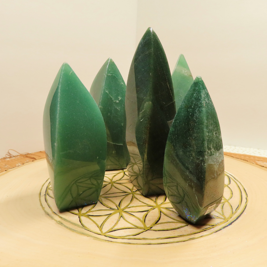 Green Aventurine Flames