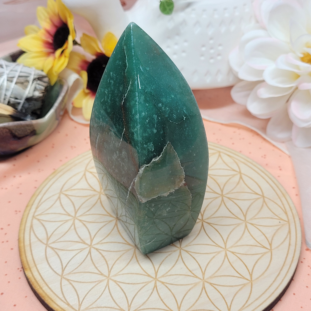 Green Aventurine Flame