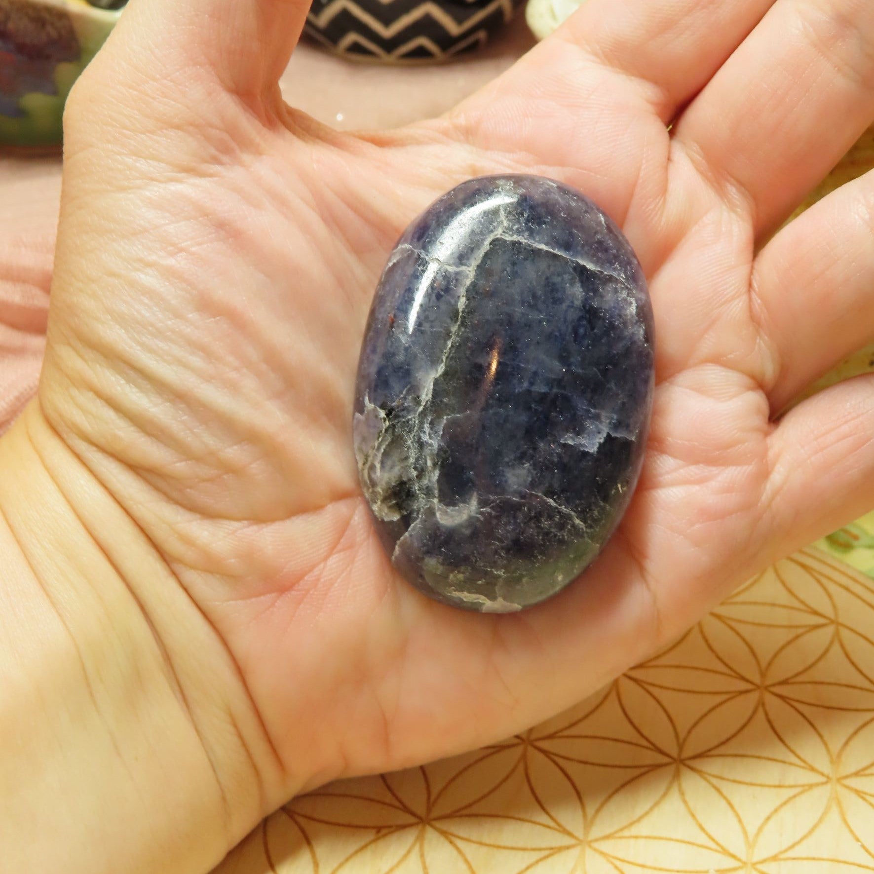 Iolite Palm Stones